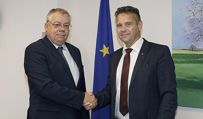 ECA President Klaus-Heiner Lehne and President of Slovenian Court of Audit Tomaž Vesel