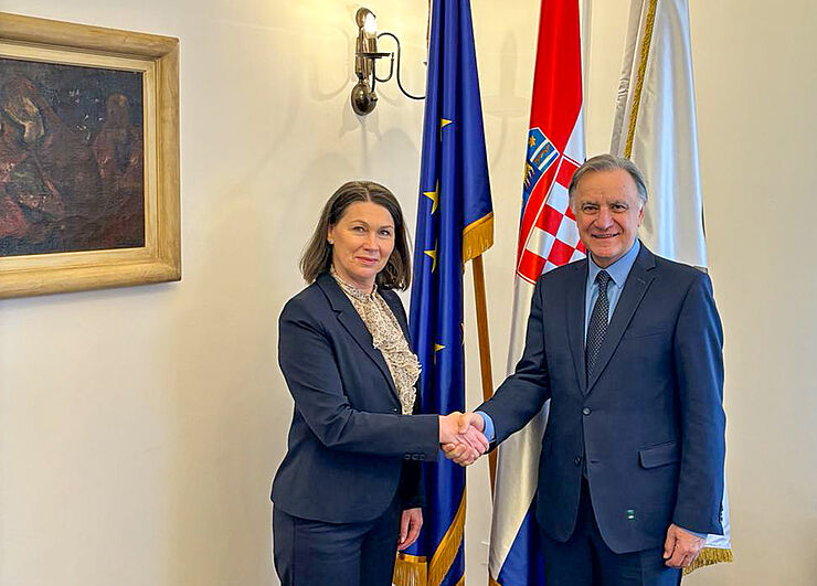 President of the Court of Audit Jana Ahčin and the Auditor General of the SAI Croatia Ivan Klešić