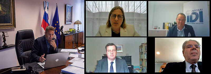 Among the participants of the webinar was also the President of the Court of Audit, Tomaž Vesel