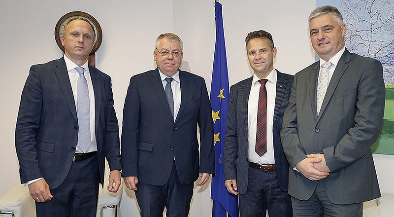 ECA Member Mihails Kozlovs, ECA President Klaus-Heiner Lehne, President of Slovenian Court of Audit Tomaž Vesel and ECA Member Samo Jereb