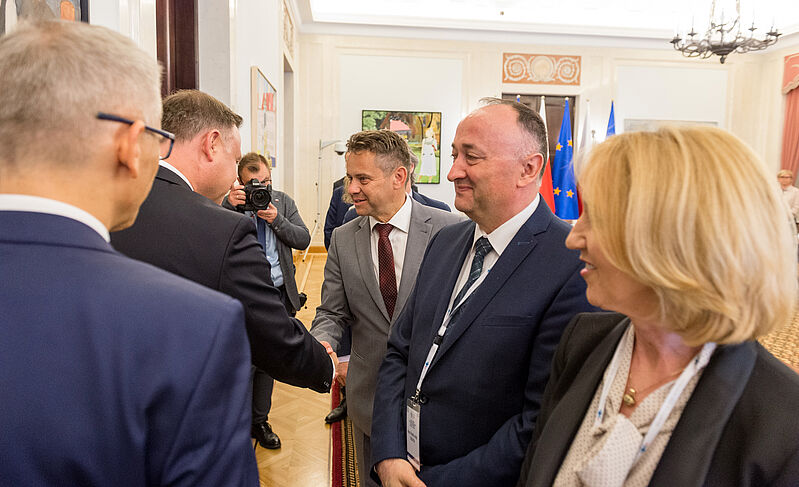 Srečanje predsednika računskega sodišča Tomaža Vesela s predsednikom Republike Poljske Andrzejem Dudo