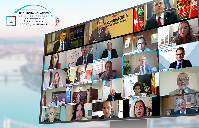 Photo: The Online Joint Conference was attended by the representatives of several European and Latin American SAIs