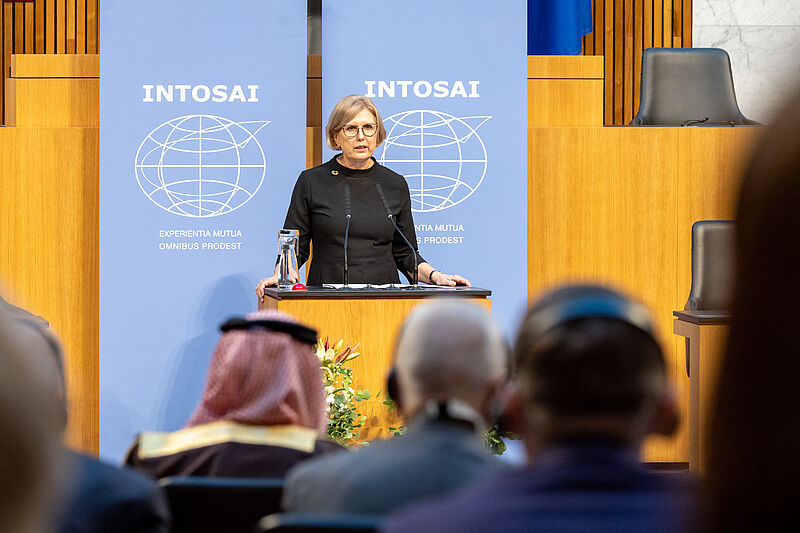 Predsednica VRI Avstrije in generalna sekretarka INTOSAI Margit Kraker (Foto: Parlamentsdirektion/Anna Rauchenberger)