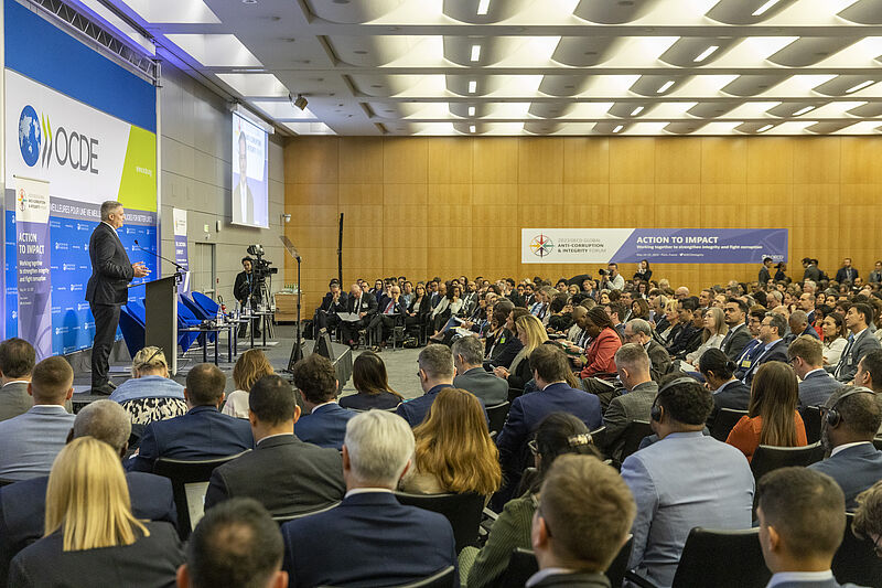 Within the framework of the event at the OECD there were several round tables and discussions (Photo: OECD)