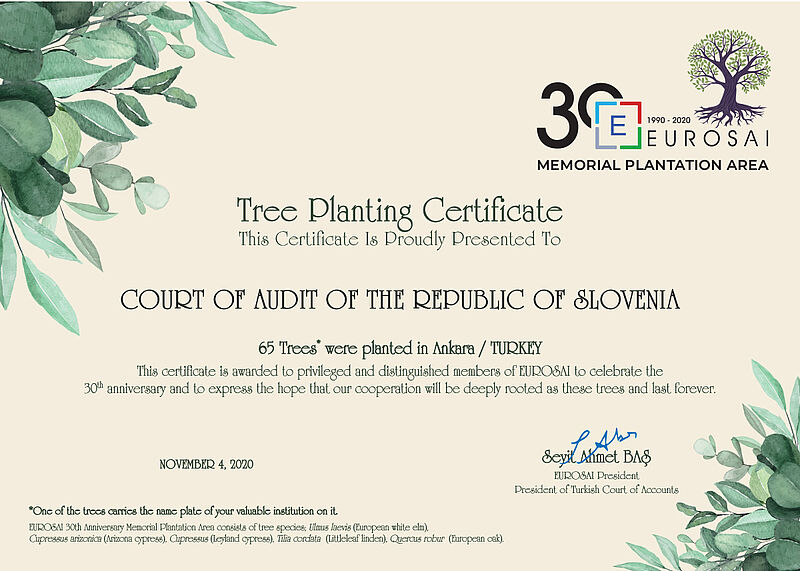 Tree Planting Certificate